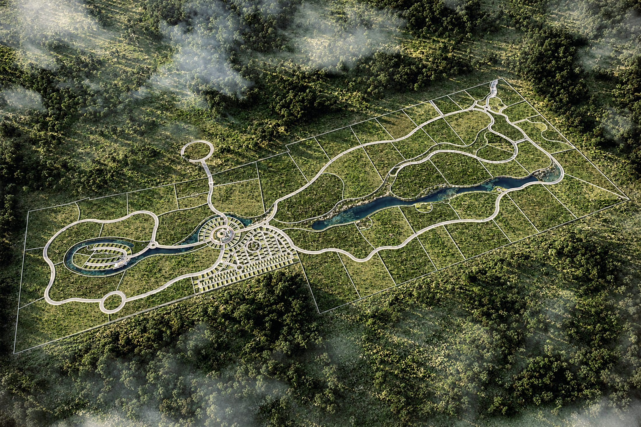 Vista aérea del Master Plan de Cielindo